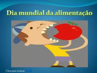 Dia mundial da alimentação