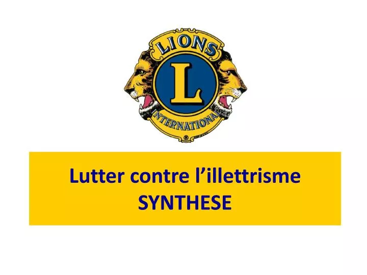 lutter contre l illettrisme synthese