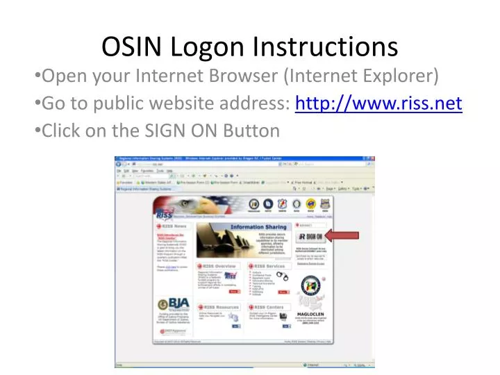 osin logon instructions