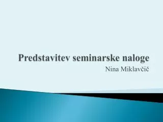 nina miklav i