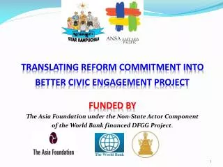 Translating reform commitment into better civic engagement project Funded by
