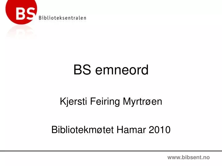 bs emneord