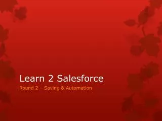 Learn 2 Salesforce