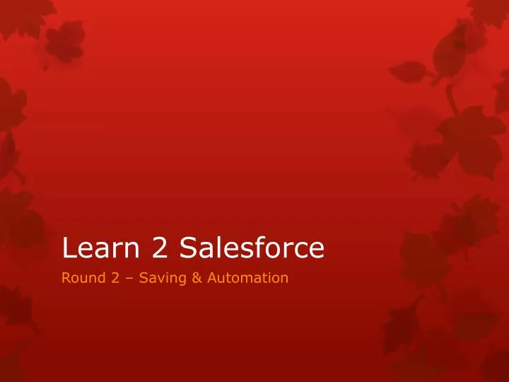 learn 2 salesforce