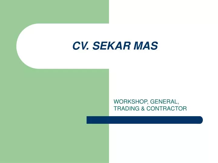 cv sekar mas