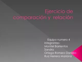 ejercicio de comparaci n y relaci n