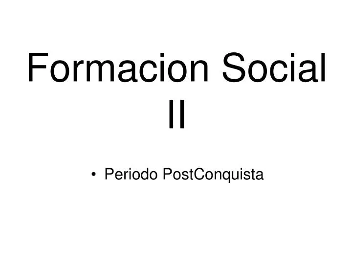 formacion social ii