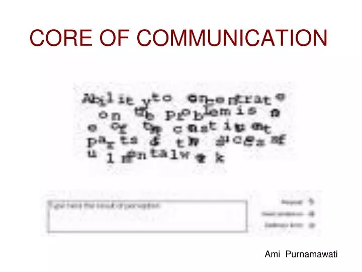 core of communication