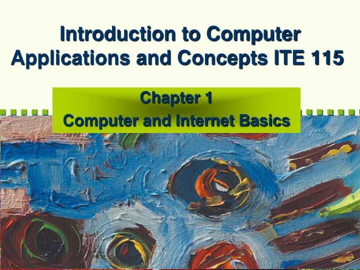 introduction to computer applications and concepts ite 115