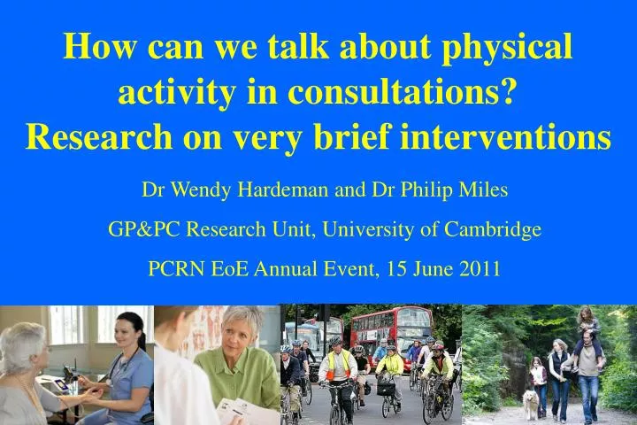 how can we talk about physical activity in consultations research on very brief interventions