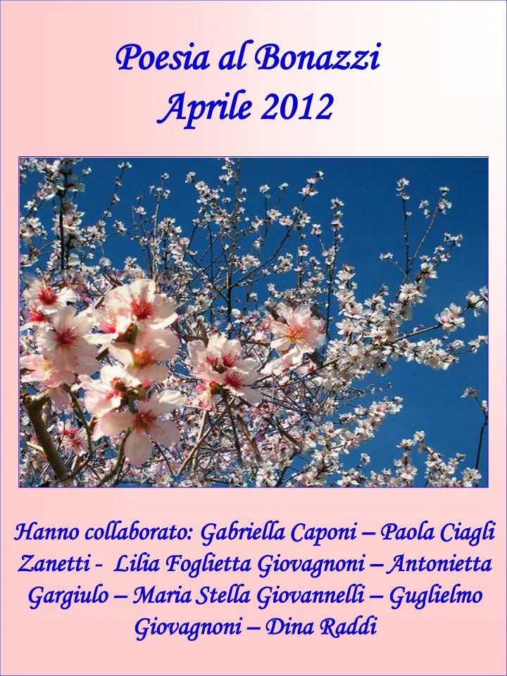 poesia al bonazzi aprile 2012