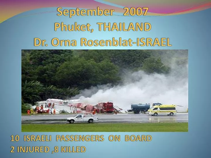 september 2007 phuket thailand dr orna rosenblat israel