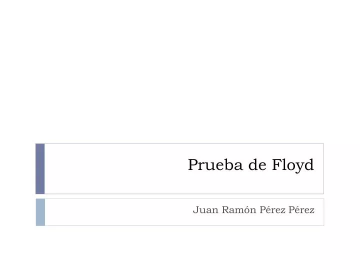 prueba de floyd