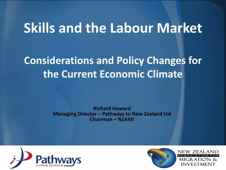 skills and the labour market considerations and policy changes for the current economic climate