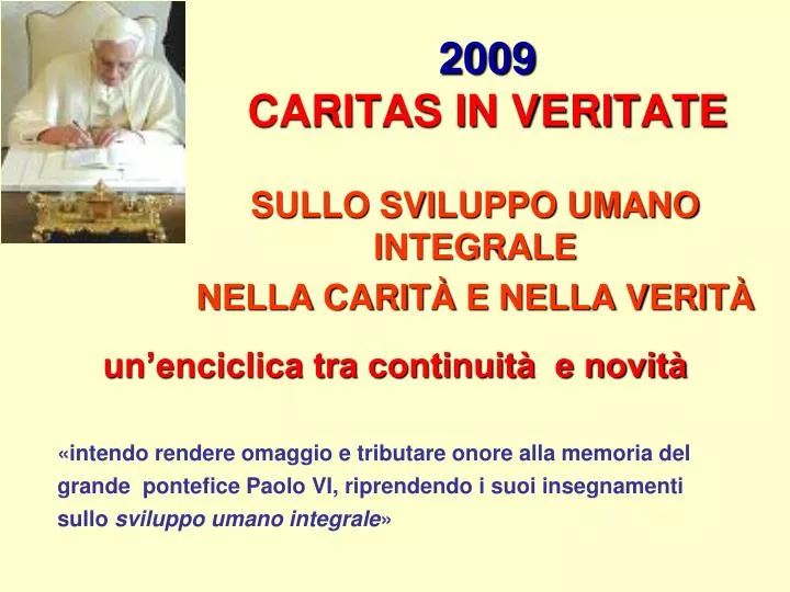 2009 caritas in veritate