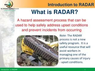 What is RADAR?