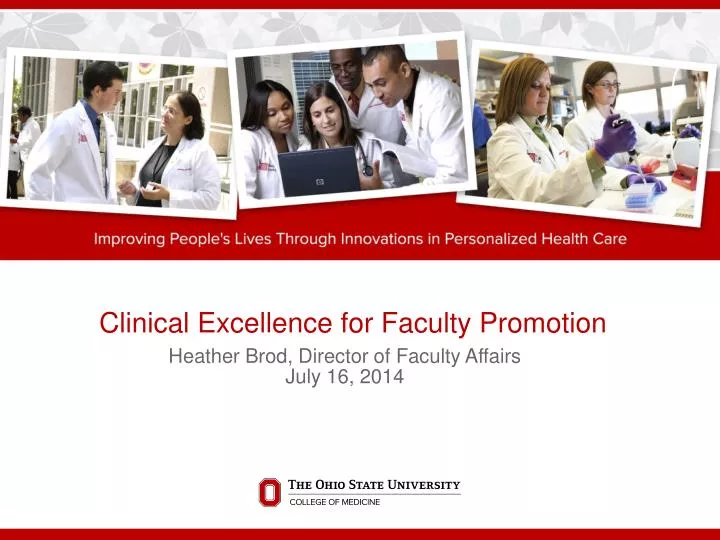clinical excellence for faculty promotion