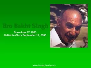 Bro Bakht Singh