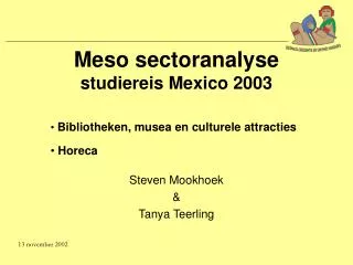 meso sectoranalyse studiereis mexico 2003
