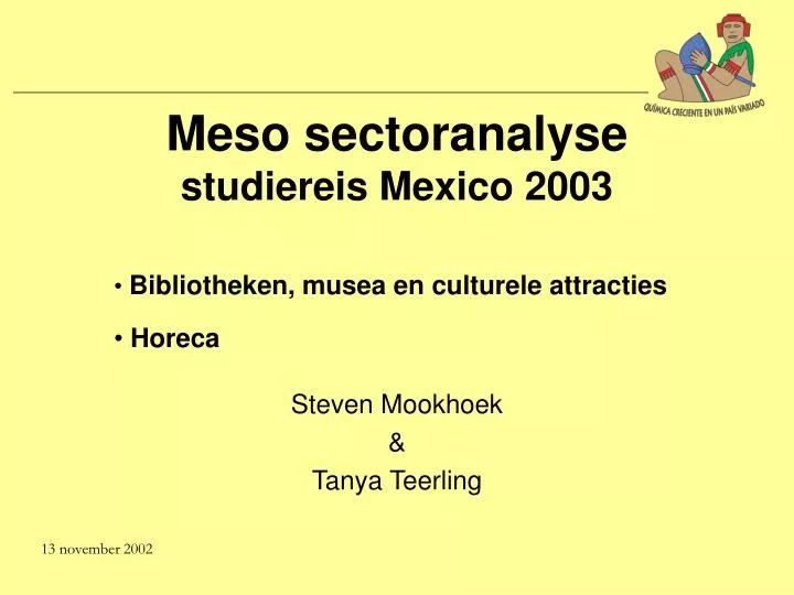 meso sectoranalyse studiereis mexico 2003