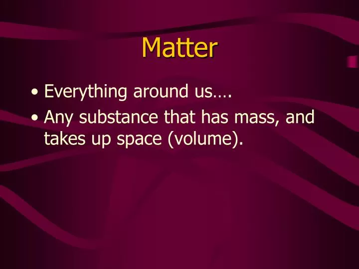 matter