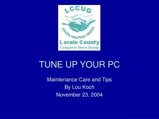 TUNE UP YOUR PC