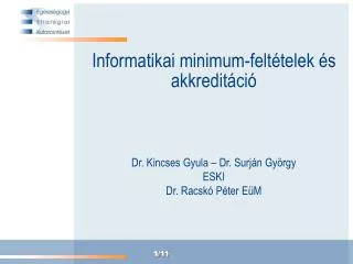 informatikai minimum felt telek s akkredit ci