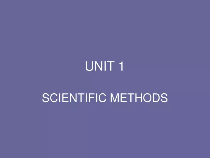 unit 1