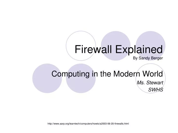 firewall explained by sandy berger