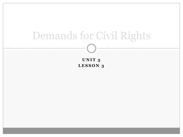 demands for civil rights