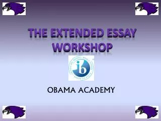 THE EXTENDED ESSAY WORKSHOP