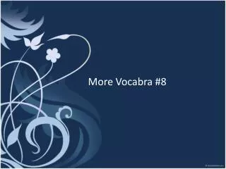 More Vocabra #8