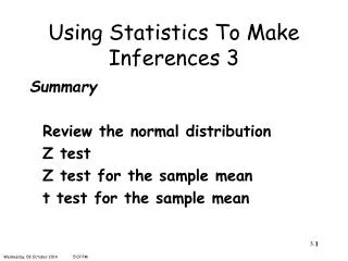 Using Statistics To Make Inferences 3