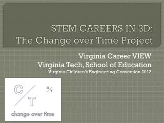 STEM CAREERS IN 3D: The Change over Time Project