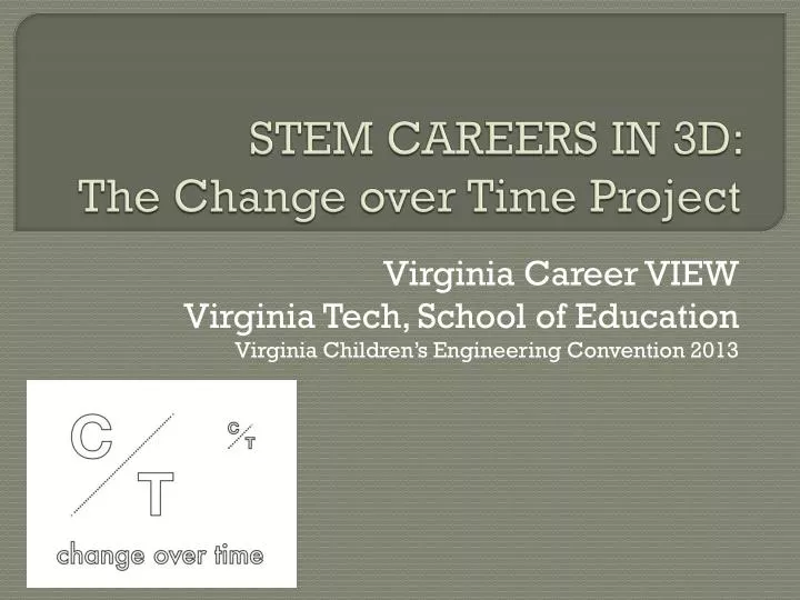 stem careers in 3d the change over time project