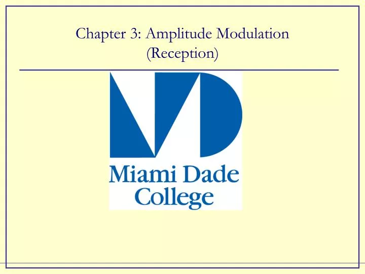 chapter 3 amplitude modulation reception