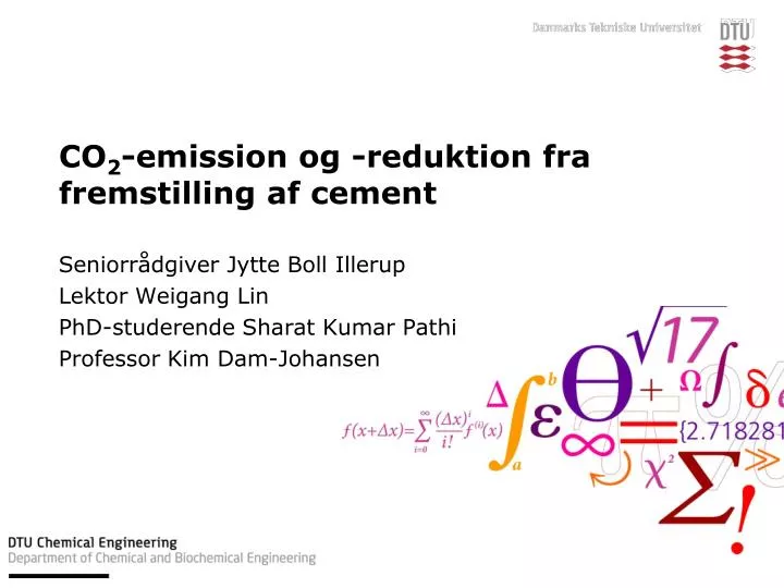 co 2 emission og reduktion fra fremstilling af cement