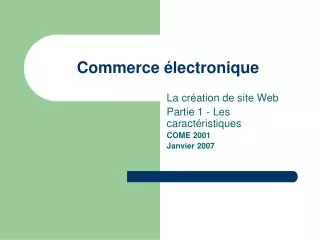 commerce lectronique