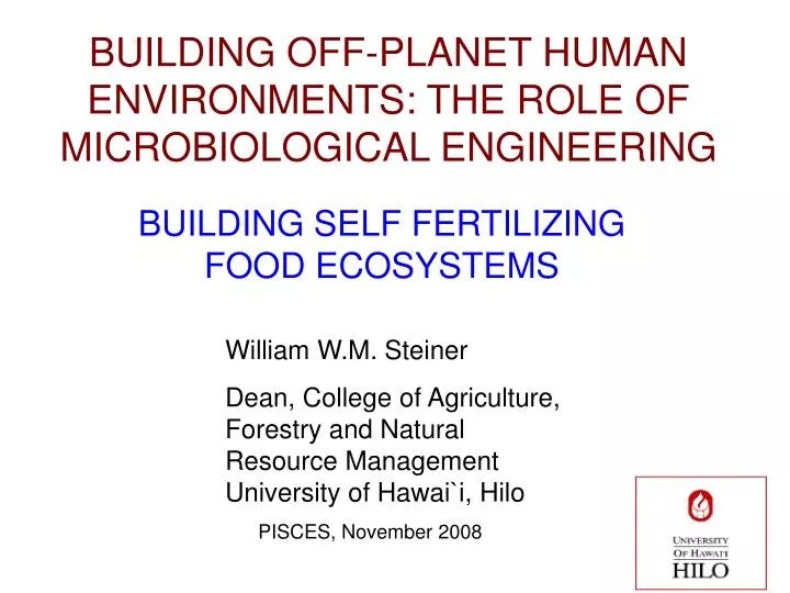 building off planet human environments the role of microbiological engineering