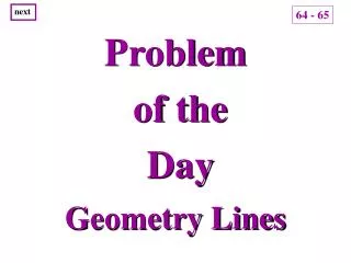 Problem of the Day