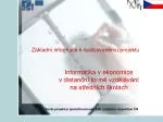 Základní informace k realizovanému projektu - slide 1