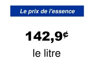 le prix de l essence