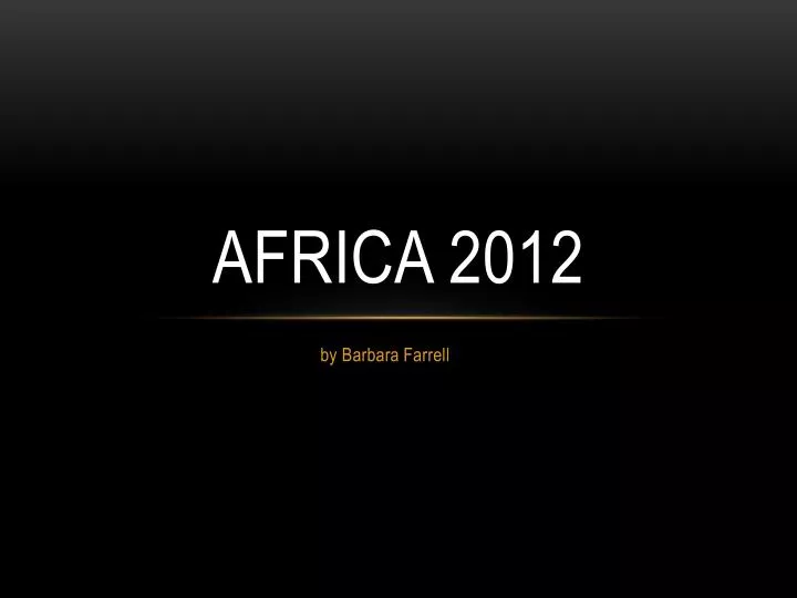 africa 2012