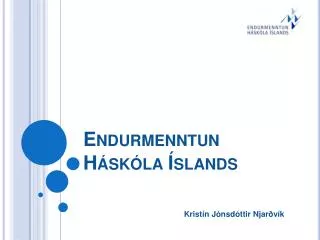 endurmenntun h sk la slands