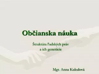 ob ianska n uka
