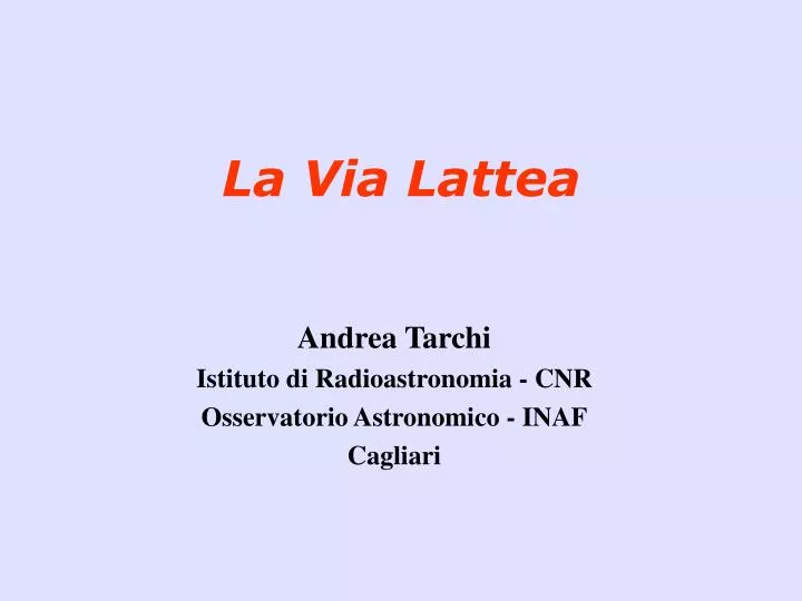 la via lattea