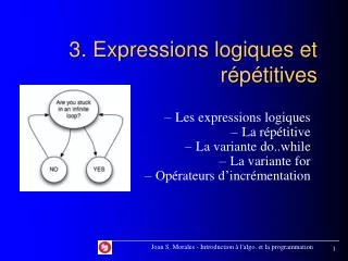 3 expressions logiques et r p titives