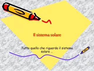 il sistema solare