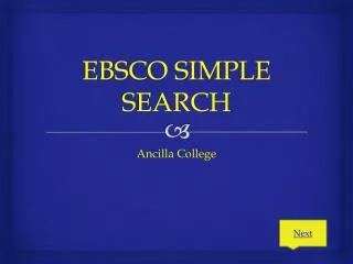 EBSCO SIMPLE SEARCH