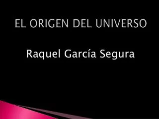 el origen del universo